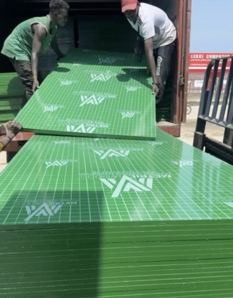 Metric Woods 19mm Marine Boards Green Film PP Supplier in Ajah Lagos
